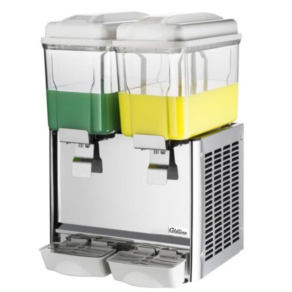 Coldline CBD-2 Double 3 Gallon Bowl Refrigerated Beverage Dispenser with Stirring System Side View