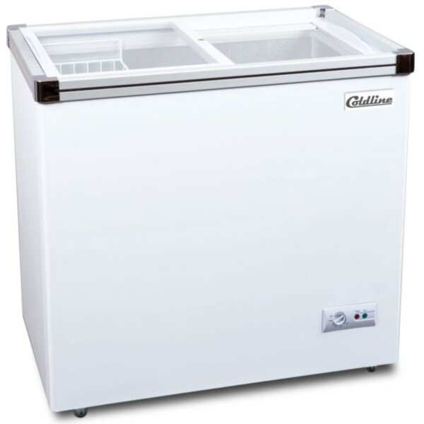 Coldline SD34 34" Glass Top Ice Cream Freezer - 7 Cu. Ft. Side View
