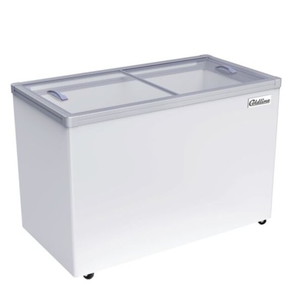 Coldline SD46 46" Glass Top Ice Cream Freezer - 11 Cu. Ft. Side View