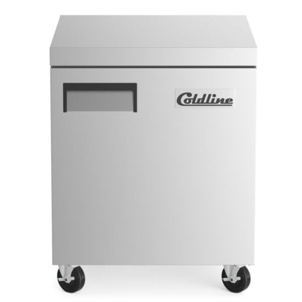 Coldline UC-27F 27" Undercounter Work Top Freezer - 6.3 Cu. Ft. Side View