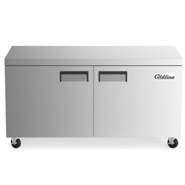 Coldline UC-60F 60" Undercounter Work Top Freezer - 15 Cu. Ft. Side View