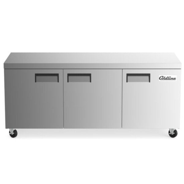 Copy of Coldline UC-72R 72" Undercounter Worktop Refrigerator - 18 Cu. Ft. Side View