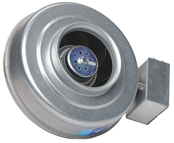 Fantech FG 8 8" Inline Centrifugal Fan - 410 CFM @ .2" SP Side View