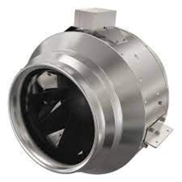 Fantech FKD 8XL 8" Inline Mixed Flow Fan - 761 CFM @.25" SP Side View