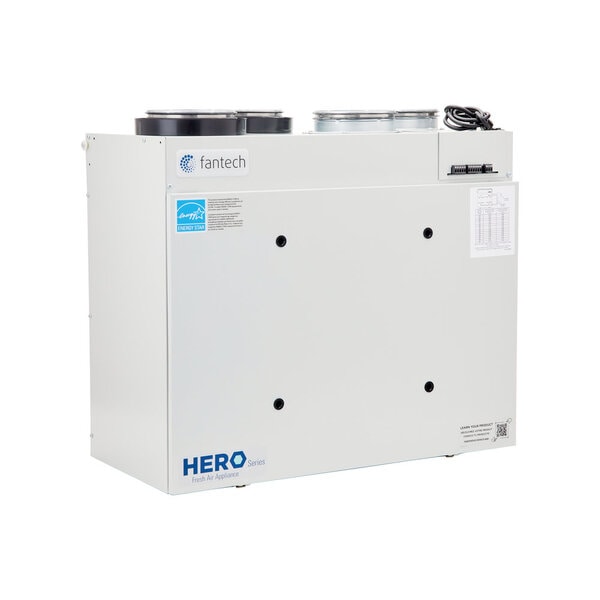 Fantech HERO150H Hero Heat Recovery Ventilator Side View