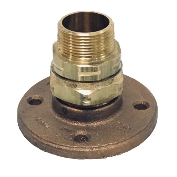 Gastite XR3TRM-11-CB 3/4" Termination Fitting - Round Bronze Flange Front View