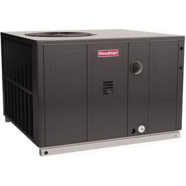 Goodman GPU1436060M4; 4 Ton, BTU: 34,200; Gas/Electric Packaged Air Conditioner 14 SEER Side View