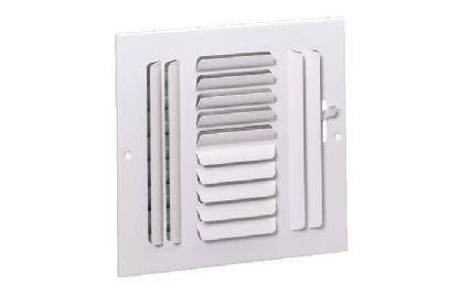 Hart & Cooley 013462 304 Curved Blade Sidewall/Ceiling Registers 08 08 W Side View