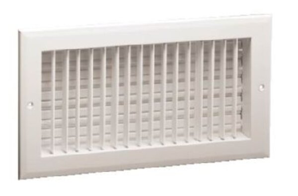 Hart & Cooley 026817 A618MS Aluminum Sidewall Multi-Shutter Registers 10 10 W Side View