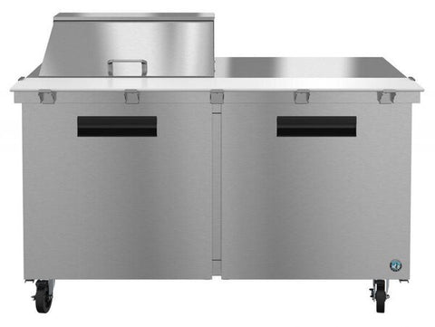Hoshizaki 60” 2 Door Mega Top Stainless Steel Refrigerated Sandwich Prep Table Front View