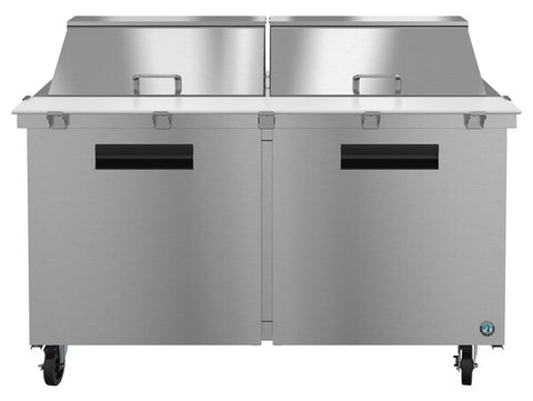 Hoshizaki 60” 2 Door Mega Top Stainless Steel Refrigerated Sandwich Prep Table Front View