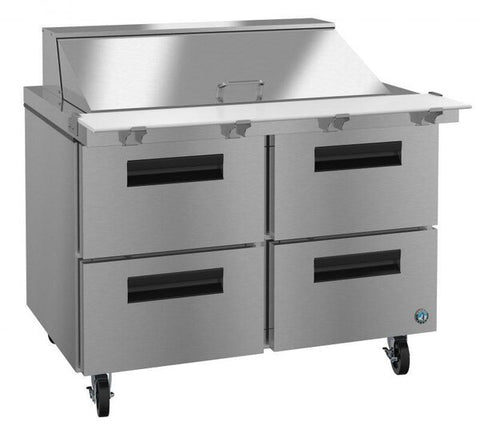 Hoshizaki 48” 4 Drawer Mega Top Stainless Steel Refrigerated Sandwich Prep Table From The Left
