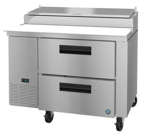 Hoshizaki 67" Refrigerator Two Section Pizza Prep Table, 2 Stainless Drawer and 1 Door From The Right