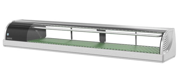 Hoshizaki Curved Glass Refrigerated Sushi Display Case, Left Side Condenser View On The Left