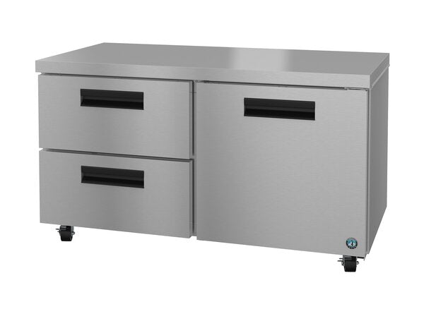 Hoshizaki 60" Refrigerator Two Section Undercounter View From The Right