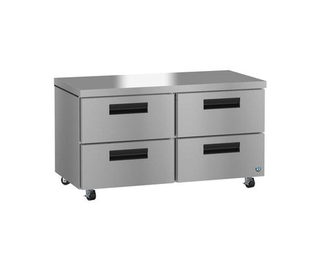 Hoshizaki 60" Refrigerator Two Section Undercounter View From The Left