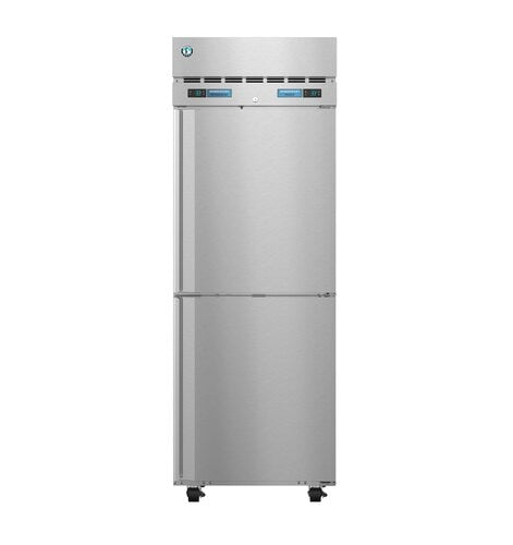 Hoshizaki Single Section Upright Reach-In Refrigerator/Freezer, Half Stainless Front View