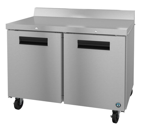 Hoshizaki 48" Two Door Worktop Freezer, Stainless Doors With Lock, View on the Right