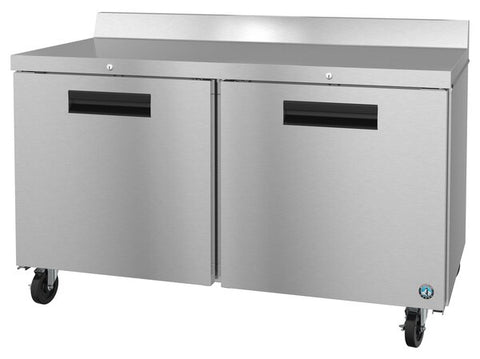 Hoshizaki 60" Two Door Worktop Freezer, Stainless Doors With Lock, View on the Right
