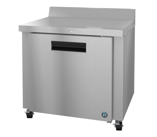 Hoshizaki 36" One Door Worktop Refrigerator, Stainless Doors With Lock, Front View