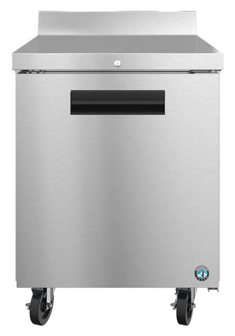Hoshizaki 27" One Door Worktop Refrigerator, Stainless Doors With Lock, Front Viewt