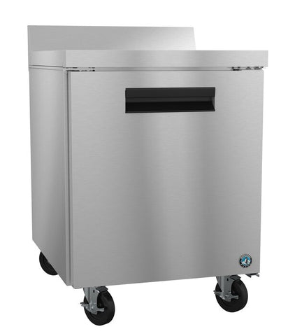 Hoshizaki 27" One Door Worktop Freezer, Stainless Doors With Lock, View on the Left