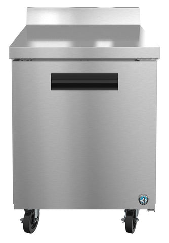 Hoshizaki 27" One Door Worktop Refrigerator, Stainless Doors With Lock, Front View