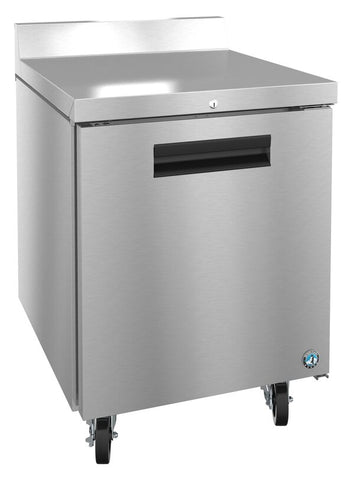 Hoshizaki 27" One Door Worktop Freezer, Stainless Doors With Lock, View on the Left