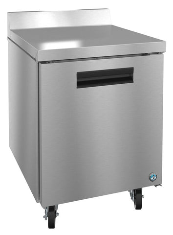 Hoshizaki 27" One Door Worktop Refrigerator, Stainless Doors With Lock, View on the Left