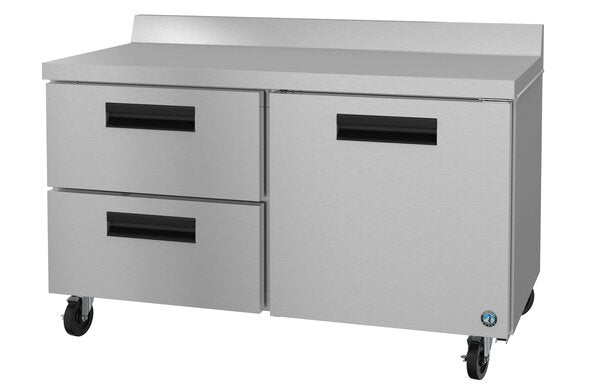 Hoshizaki 60" One Door and Two Drawer Worktop Refrigerator, View on the Right