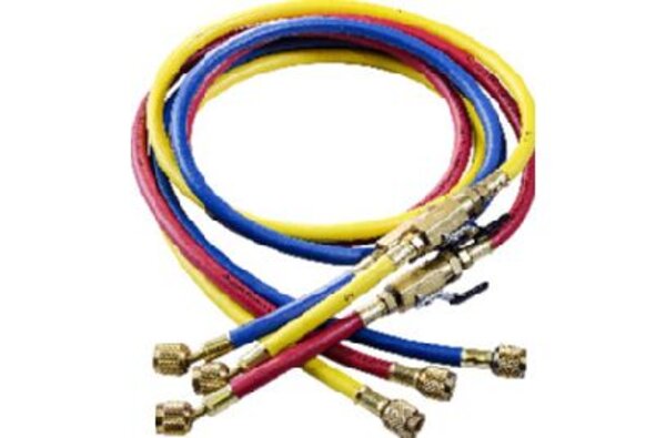 JB CCLV-48 Kobra Charging Hose Set with Ball Valve Whip Ends Side View