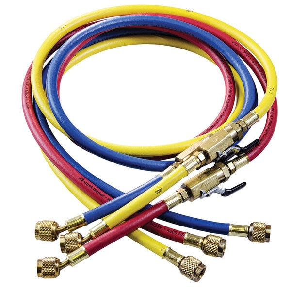 JB CCLV-6 1/4" Whip End Charging Hose Set with Ball Valve Fittings Side View
