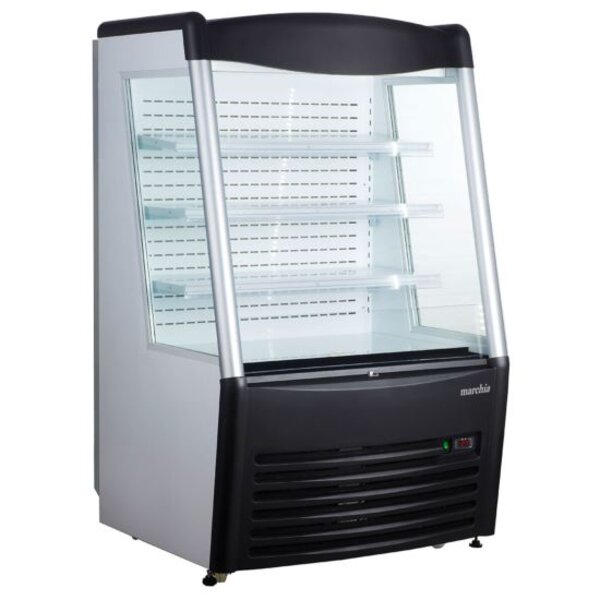 Marchia MDS390 36" Open Air Cooler, Grab and Go Refrigerator Side View