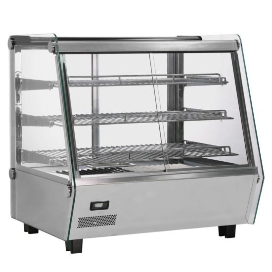 Marchia MHC125 27" Heated Countertop Display Front, Rear Doors Side View