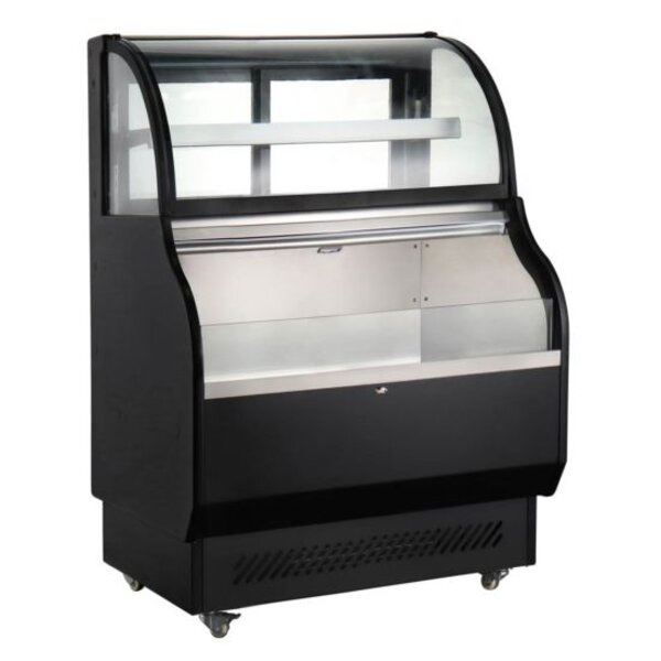 Marchia MSTAR40 40" Dual Service Open Air Display Case Merchandiser Side View