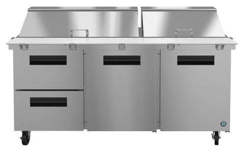 2 Door, 2 Drawer Mega Top Refrigerated Sandwich Prep Table