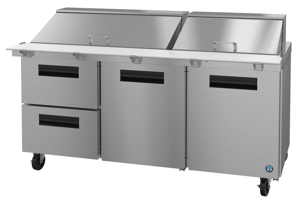 2 Door, 2 Drawer Mega Top Refrigerated Sandwich Prep Table