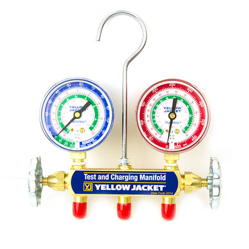 Yellow Jacket 2-Valve Heat Pump Manifold Front View