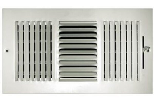 TRUaire 103M/12x06 Stamped Sidewall/Ceiling Register Front View