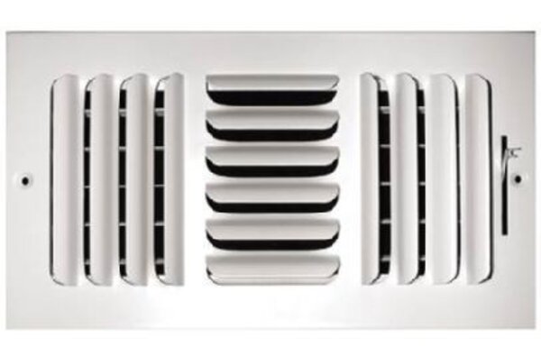 TRUaire 403M/12X04 Stamped Curved Blade Sidewall/Ceiling registers Front View