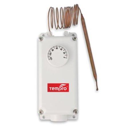 Tempro Industrial Line Voltage Thermostat, Polymeric Housing