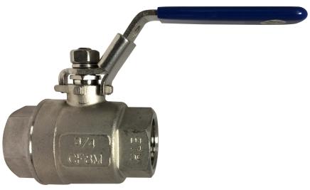 Two Piece Full Port Stainless Steel Ball Valves