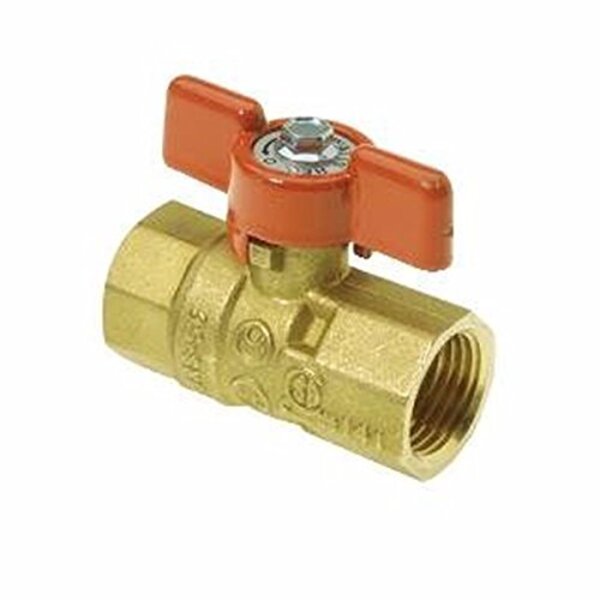 Watts 0545003 1/2" Ball Valve for Gas with NPT Female Connections Side View
