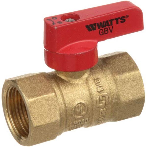 Watts 0545005 3/4" Ball Valve for Gas with NPT Female Connections Side View