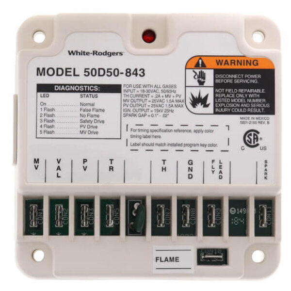 White-Rodgers 50D50-843 Universal Proven Pilot Spark Control Side View