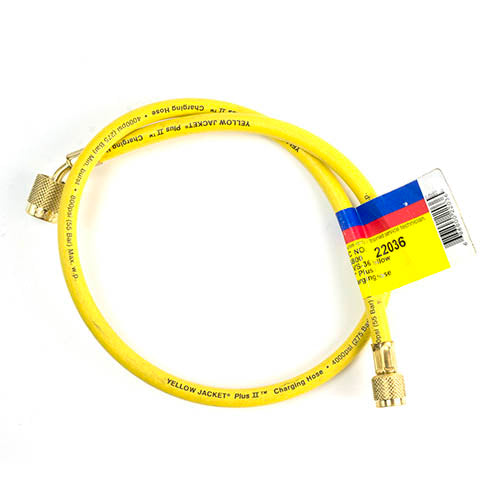 Yellow Jacket Plus II Charging Hose With Sealright Fitting Front View