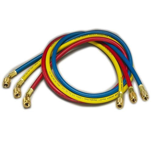 Yellow Jacket Plus II Charging Hose Kit With Sealright Fitting Front View