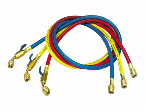 Yellow Jacket Plus II Charging Hose Kit with Ball Valve Side View