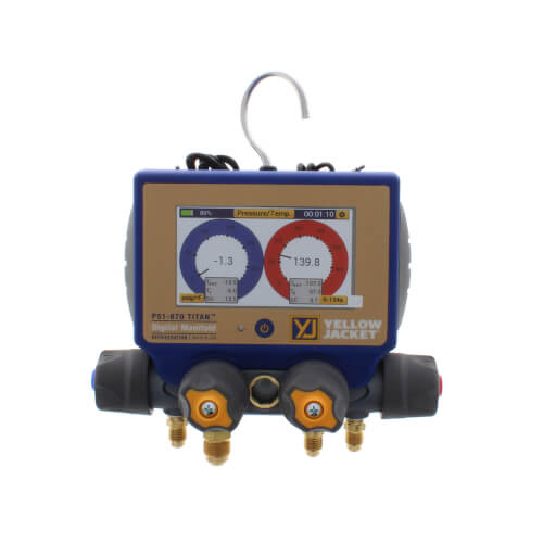 Yellow Jacket P51 Titan Series 4-Valve Digital Manifold Front View