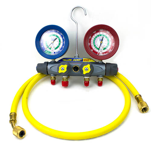 Yellow Jacket Brute II 4-Valve Manifolds Front View